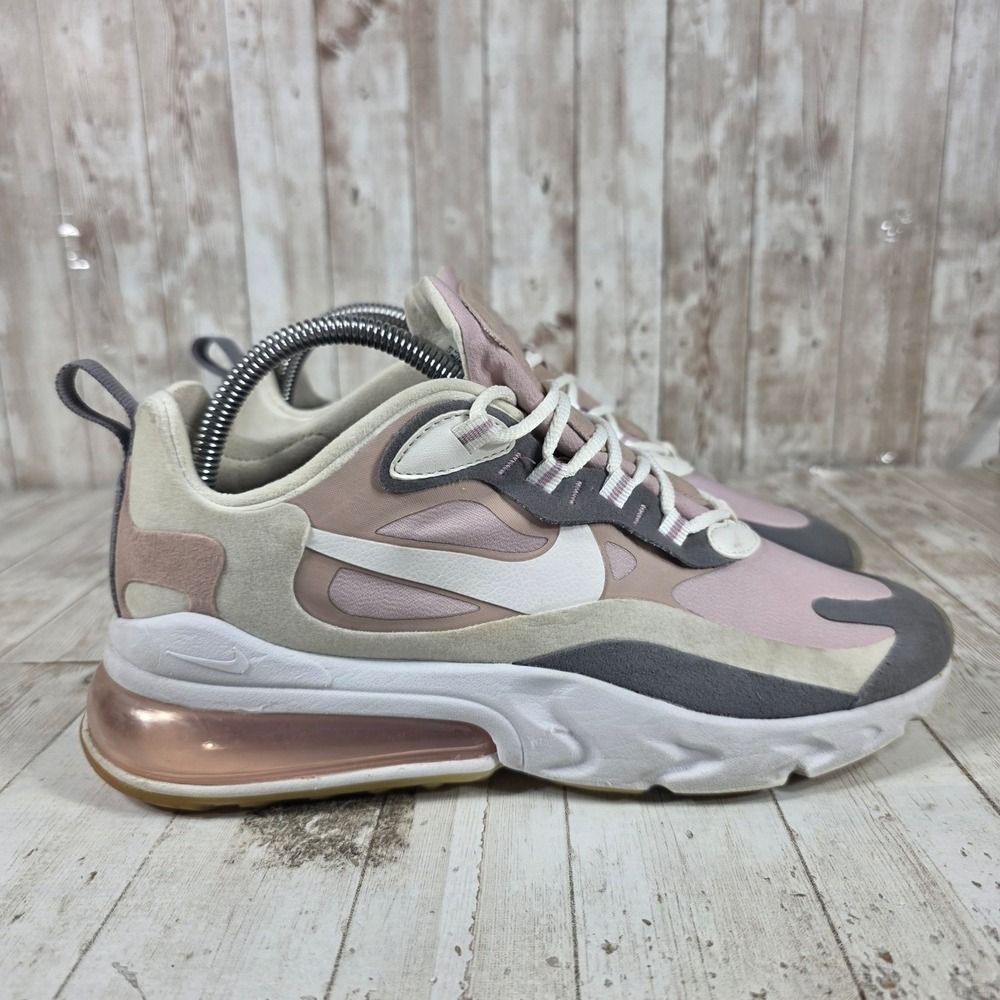 Nike Air Max 270 React Plum Chalk Summit White Sneakers CI3899-500 Womens 8.5